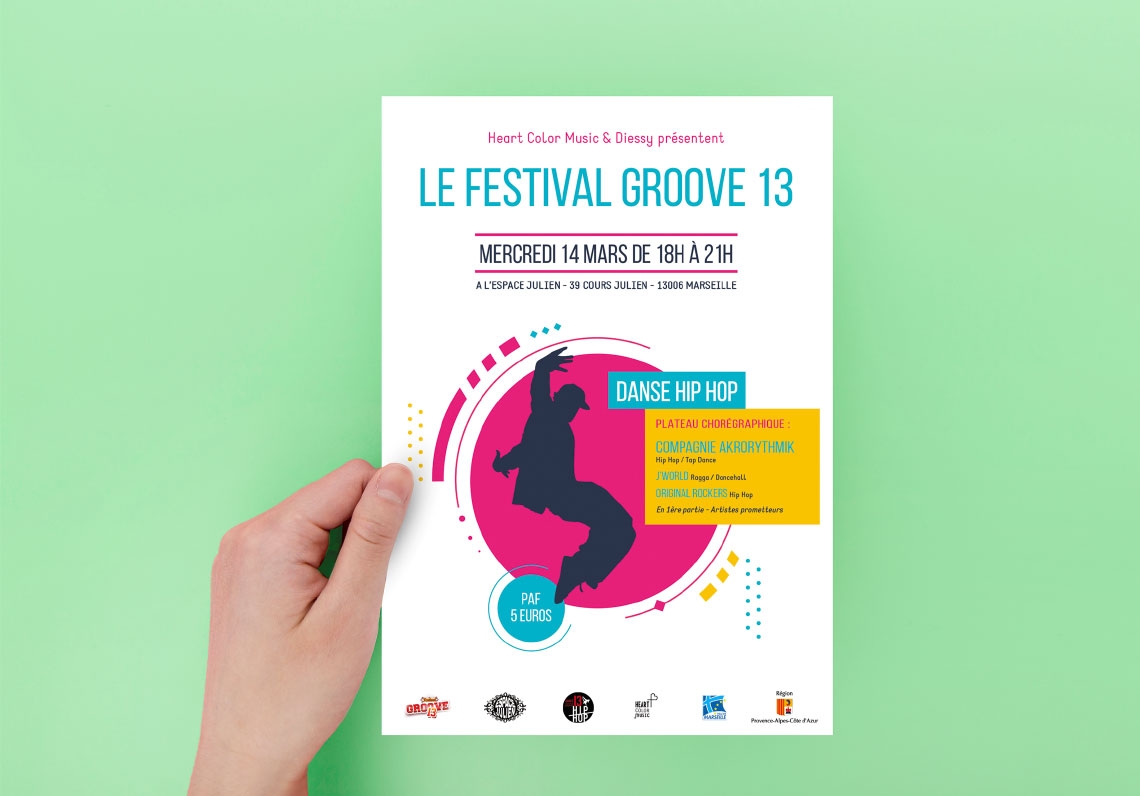 Création de l'affiche Festival GROOVE 13