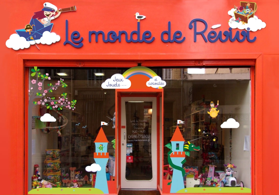 Ilustration vitrine Le Monde de Révivi